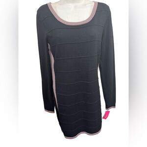 1057NU/ Xhilaration Knit Sweater Long Sleeve Dress Size Large NWT